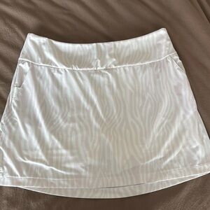 Adidas light pink striped skort L